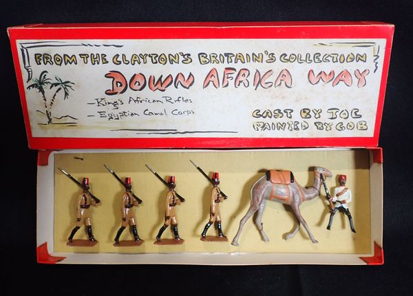 AN AMATEUR PAINTED METAL FIGURE SET - ‘DOWN AFRICA WAY’