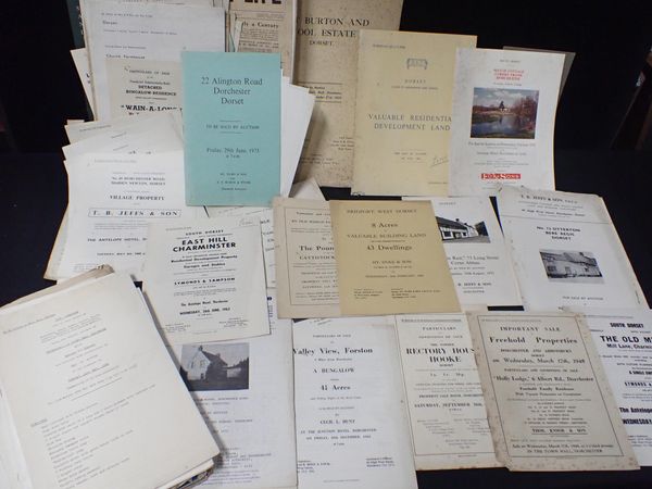 A COLLECTION OF DORSET ESTATE AGENT'S  PARTICULARS