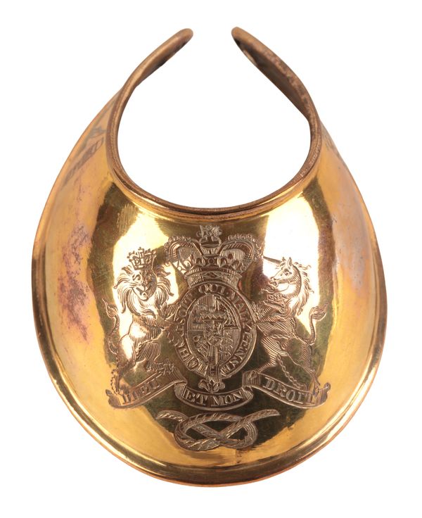 A VICTORIAN OFFICERS GORGET TO THE STAFFORDSHIRE REGIMENT