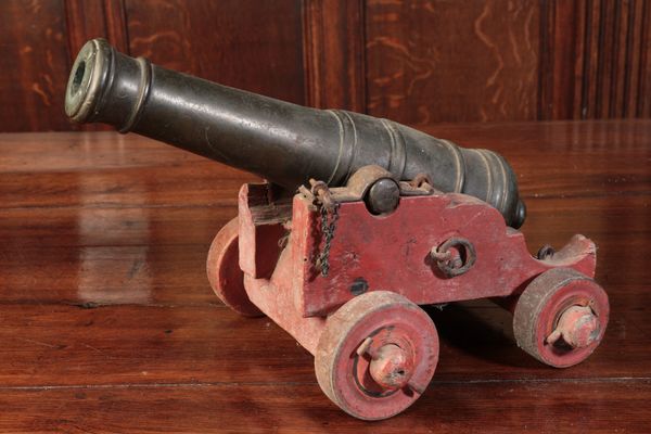 A BRONZE MODEL SIGNAL CANNON