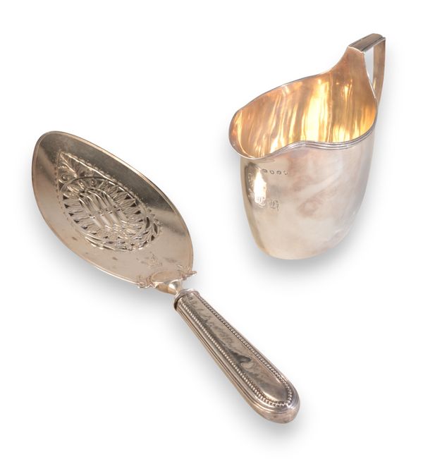 A GEORGE III SILVER FISH SLICE