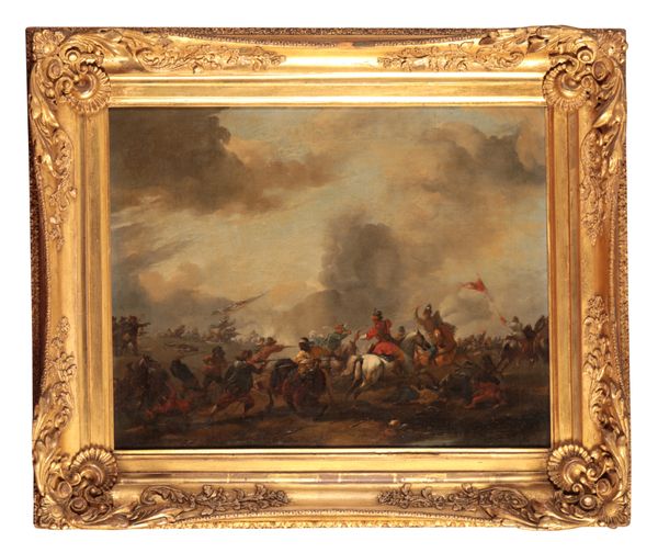 SOLD BY PT SALE:  PHILIPS WOUWERMAN (1619-1668) A cavalry skirmish