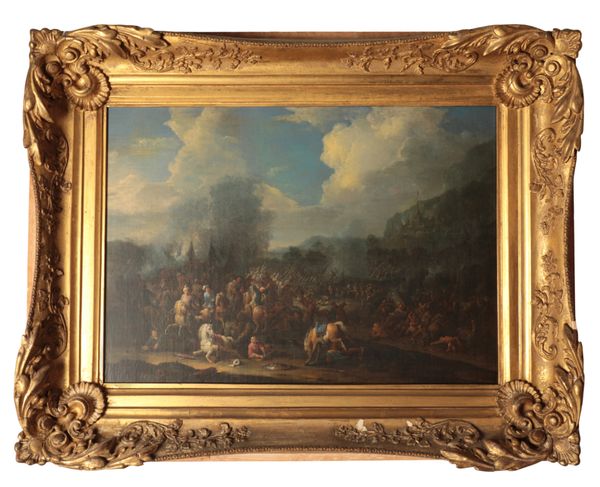 SOLD BY PT SALE:  PETER TILLEMANS (1684-1734) "A Cavalry Skirmish"