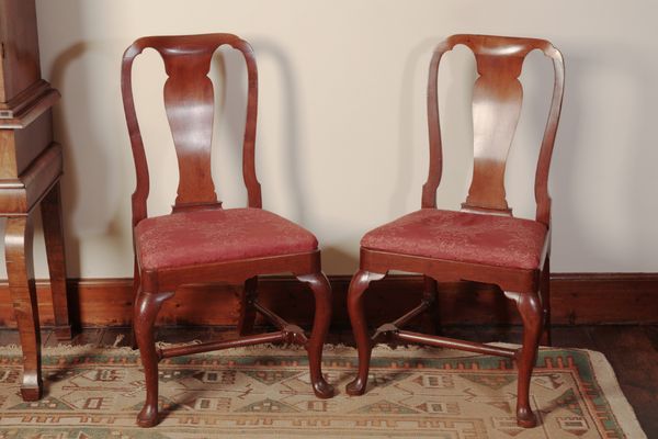 A PAIR OF GEORGE II MAHOGANY SIDE CHAIRS