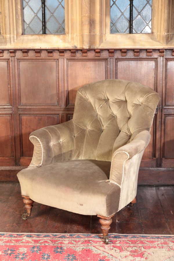 A VICTORIAN EASY CHAIR