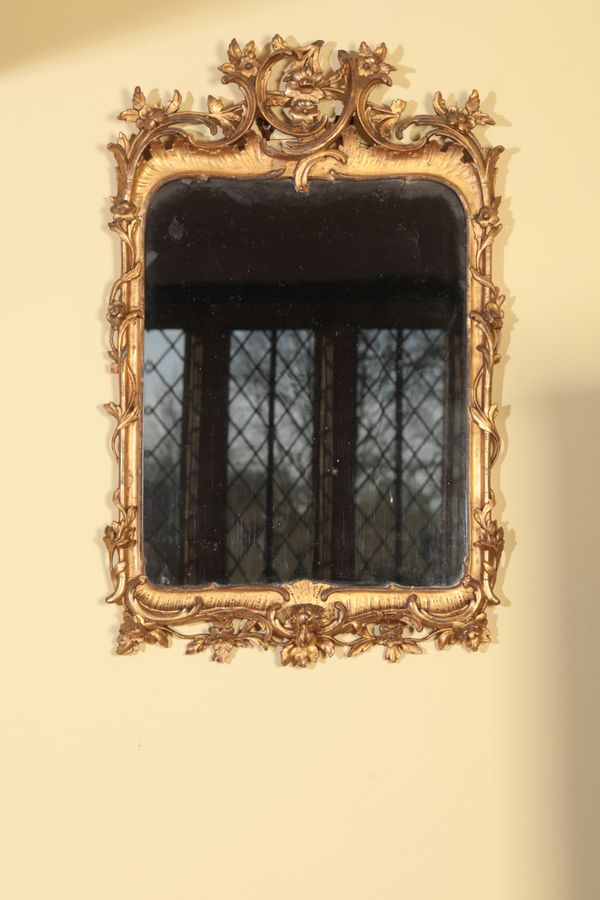 A PAIR OF NORTH EUROPEAN GILTWOOD WALL MIRRORS