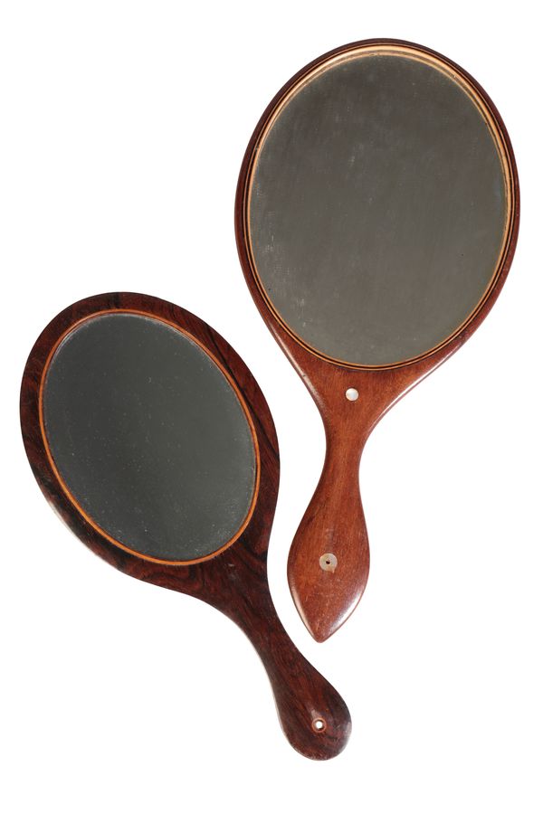 A GEORGE III STYLE HAND MIRROR