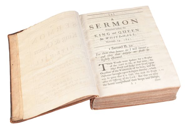 "A SERMON PREACHED BEFORE THE KING & QUEEN AT WHITE-HALL NOVEMBER 29TH 1691"