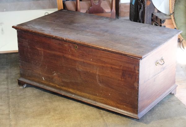 A GEORGE III HARDWOOD CHEST