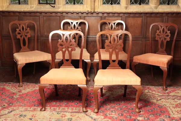 A SET OF SIX GEORGE II STYLE DINING CHAIRS