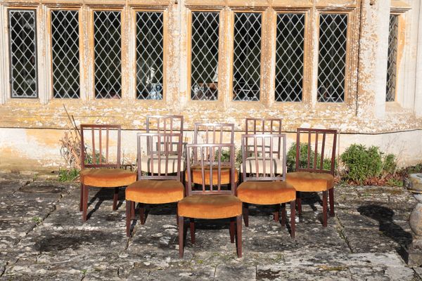 A SET OF EIGHT GEORGE III MAHOGANY DINING CHAIRS