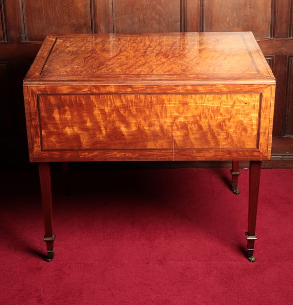 A GEORGE III SATINWOOD PEMBROKE TABLE