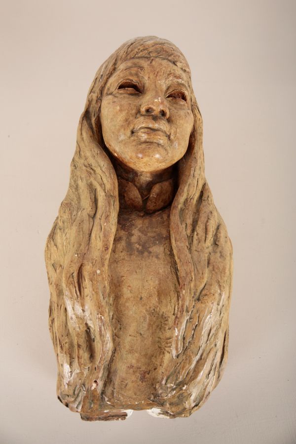 FREDDA BRILLIANT (1903-1999) Shoulder length bust of a lady with flowing hair