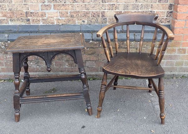 A BEECH AND ELM CAPTAIN'S CHAIR