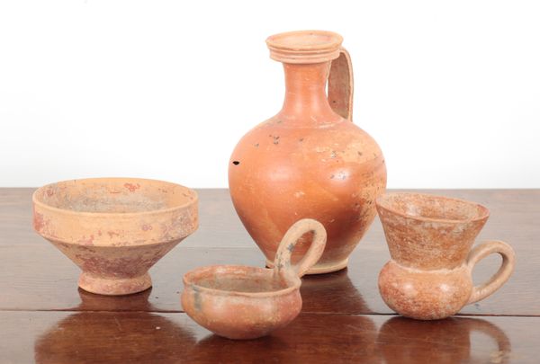 AN ANCIENT GREEK TERRACOTTA EWER