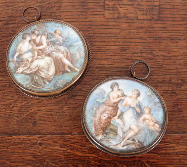 A PAIR OF VIENNESE ENAMELLED PLAQUES