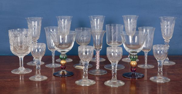 A COLLECTION OF GEORGIAN STYLE GLASSWARE