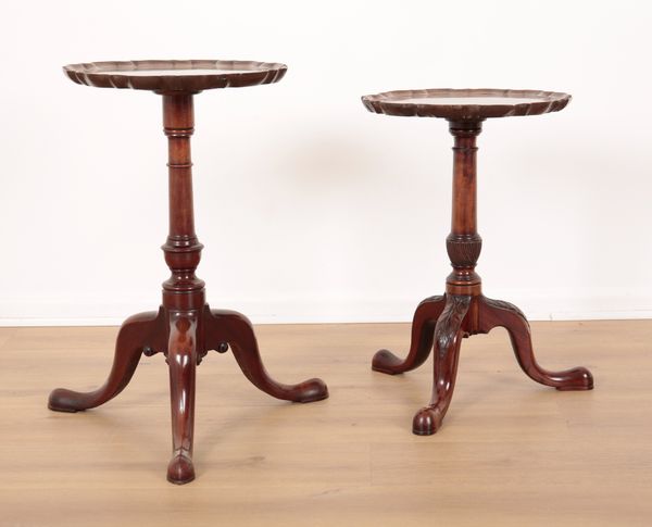 TWO SIMILAR MAHOGANY WINE TABLES