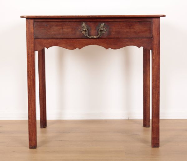 A GEORGE III MAHOGANY SIDE TABLE