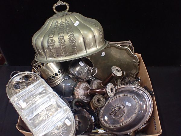 A QUANTITY OF SILVER-PLATED WARE