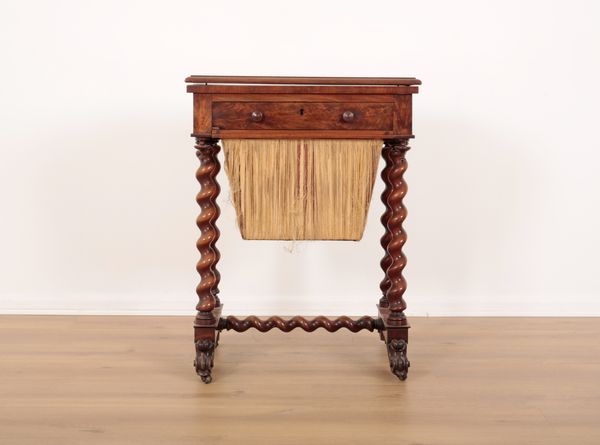 A VICTORIAN MAHOGANY WORK TABLE