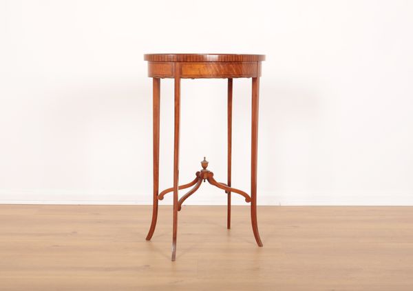 A SATINWOOD OCCASIONAL TABLE BY MAPLE &  CO