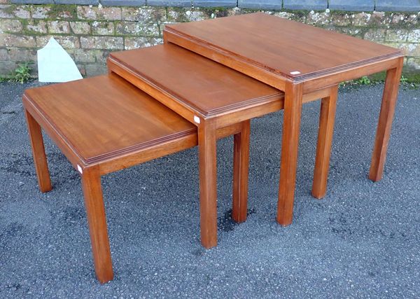 A NEST OF THREE GORDON RUSSELL SIDE TABLES