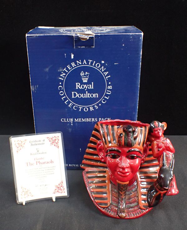 A ROYAL DOULTON FLAMBE JUG 'THE PHARAOH'