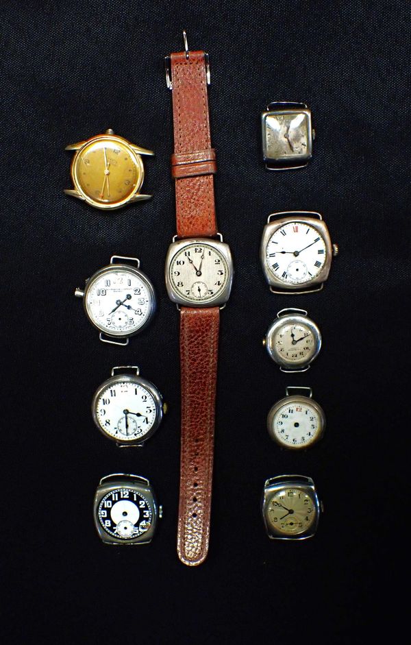 J BENSON OF LONDON: A GENTLEMAN'S SILVER CASE WRISTWATCH