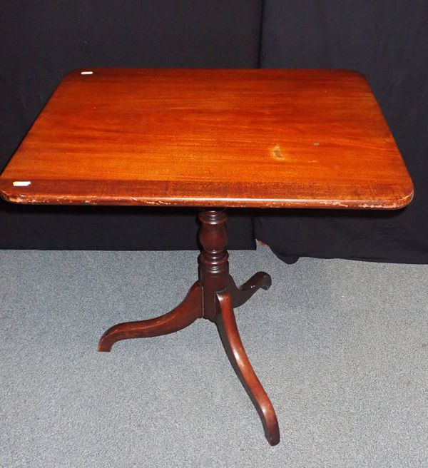 A GEORGE IV MAHOGANY RECTANGULAR OCCASIONAL TABLE