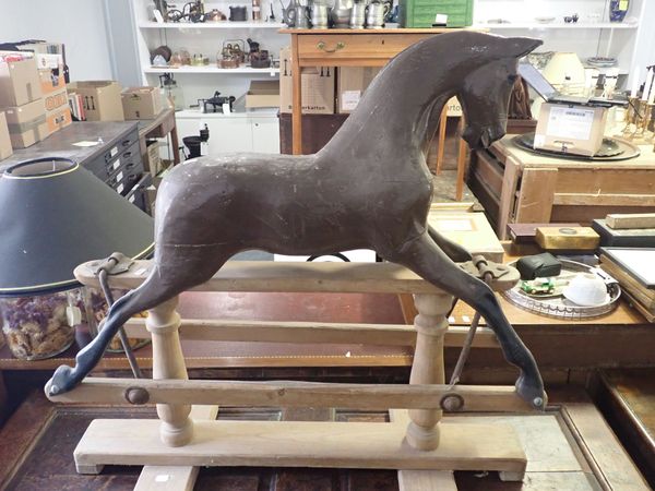 A SMALL 'SAFETY' TYPE ROCKING HORSE