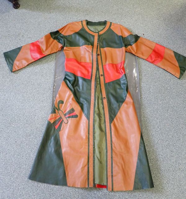 PITTARDS: A LADIES BESPOKE MULTI COLOUR LEATHER COAT