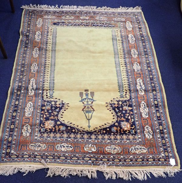 A PAKISTANI SAROUK STYLE PRAYER RUG