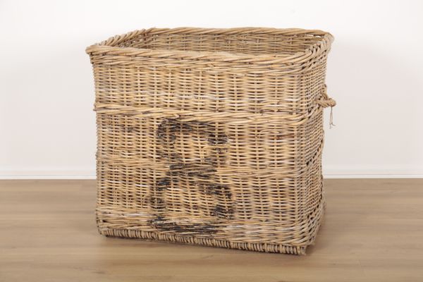 A LARGE 'COUNTRY HOUSE' WICKER LOG BASKET
