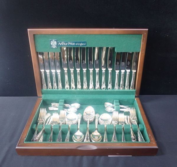 AN ARTHUR PRICE SILVER PLATED CANTEEN OF CUTLERY