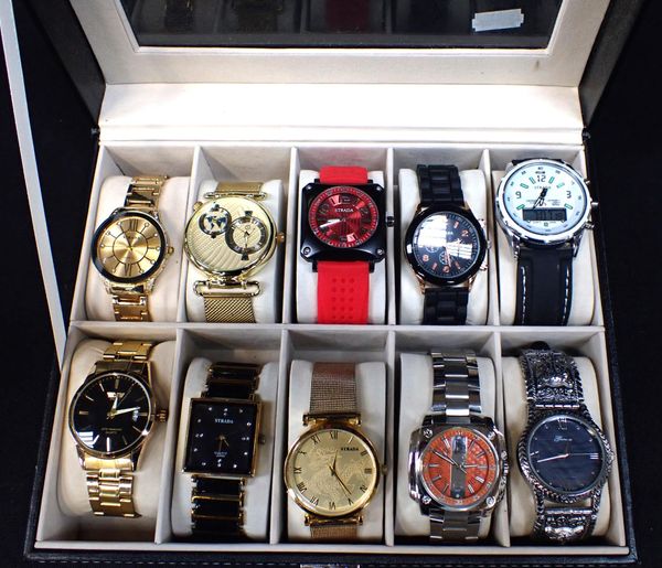 TEN VARIOUS GENTLEMANS' WRISTWATCHES