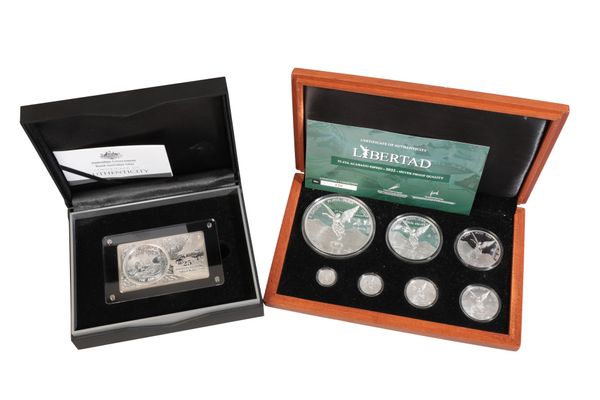 BANCO DE MEXICO SERIE PLATA ACABADO ESPEJO 2022 SILVER PROOF COIN SET