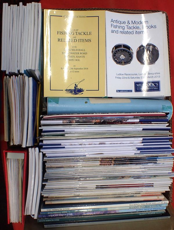 A COLLECTION OF FISHING AND RELATED ITEMS AUCTION CATALOGUES