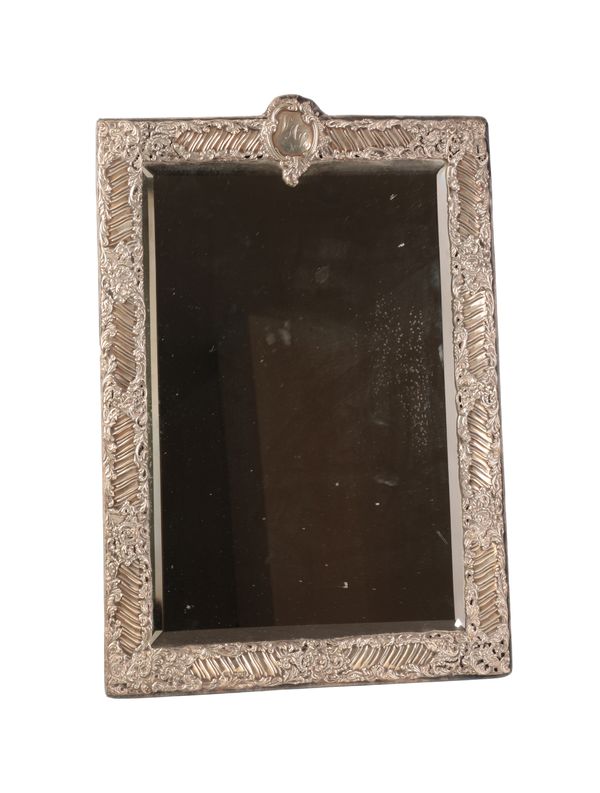 AN EDWARD VII SILVER DRESSING MIRROR