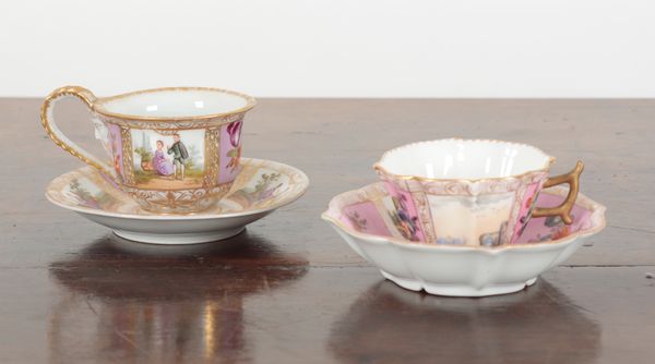 A VIENNA PORCELAIN CUP AND SAUCER