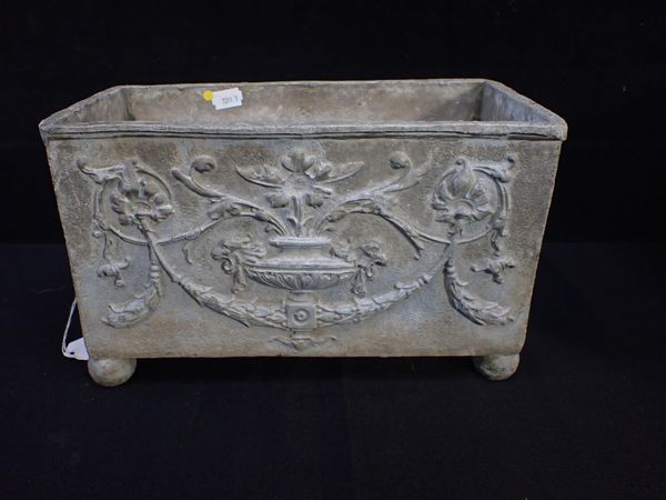 A NEOCLASSICAL STYLE CAST LEAD PLANTER