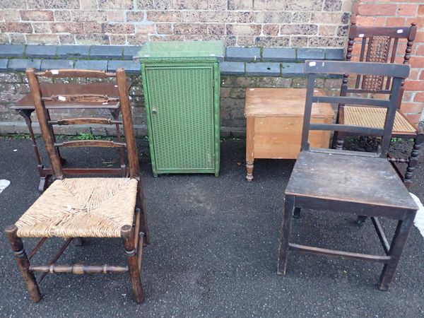 A LLOYD LOOM W. LUSTY & SONS BEDSIDE CABINET