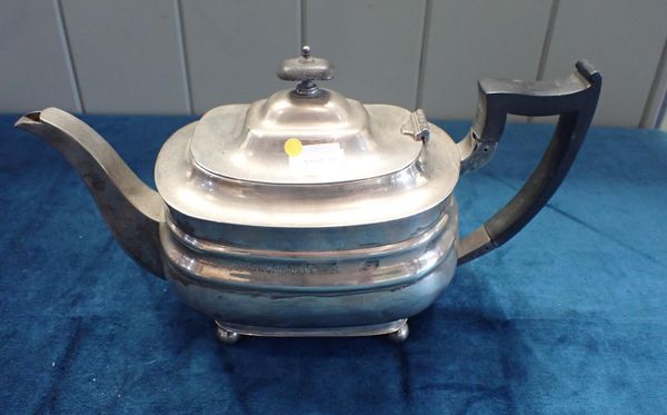 A SILVER 'REPRODUCTION 1780' TEAPOT