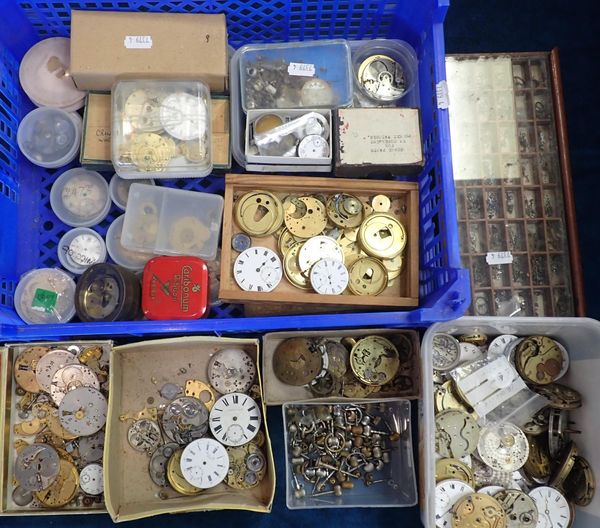 A QUANTITY OF VARIOUS POCKET WATCH PARTS