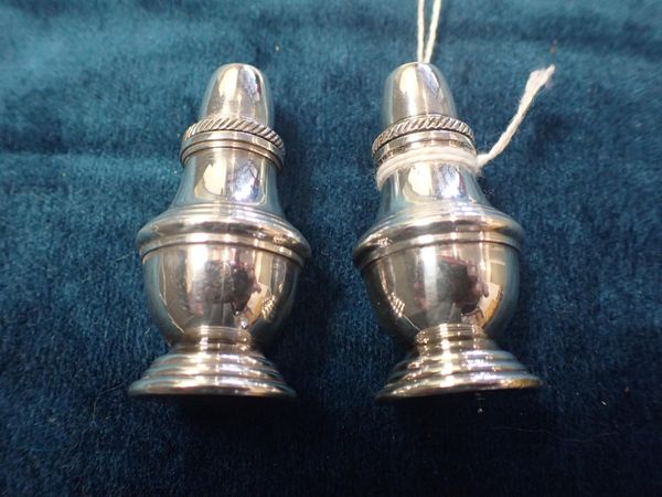 ASPREY: A PAIR OF WHITE METAL SALTS (2)