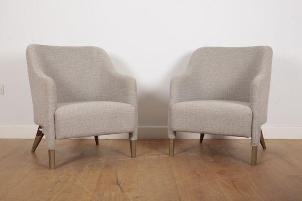 A PAIR OF MODERNIST TUB ARMCHAIRS