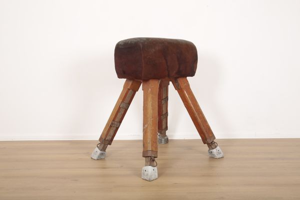 A SUEDE POMMEL HORSE BY NIELS LARSEN & SON LTD