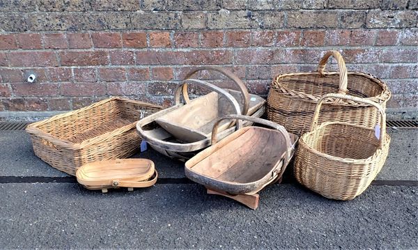 A COLLECTION OF OLD GARDEN TRUGS