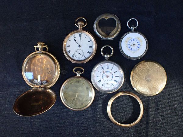 A GENTLEMAN'S SILVER-CASED OPEN FACE POCKET WATCH