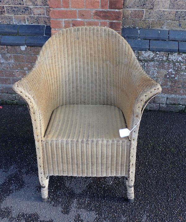 A LLOYD LOOM W. LUSTY & SONS ARMCHAIR